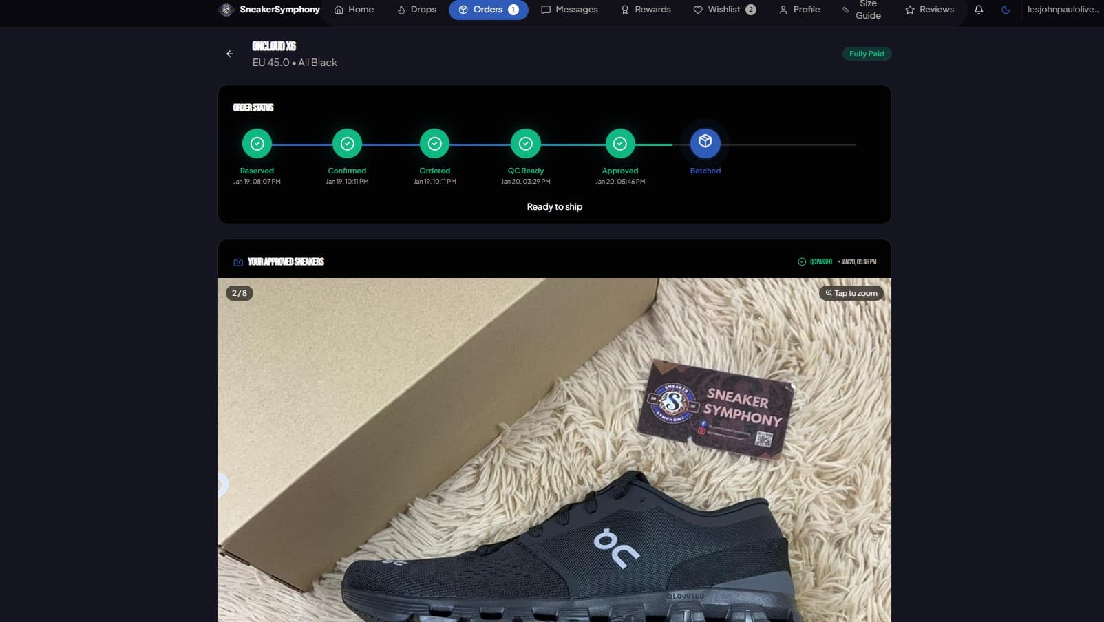 8-angle quality-control gallery before payment release